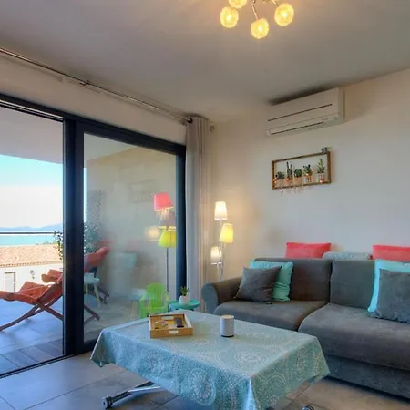 Appt Vue Baie Ajaccio Pietrobeach A 25m D'une Crique Magnifique Apartment *